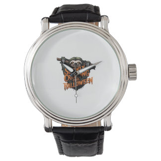 Langzaam Kropen Deze Halloween - Griezelige Luiaar Horloge