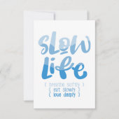 Langzaam leven 2 bedankkaart (Voorkant)