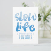 Langzaam leven 2 bedankkaart (Staand voorkant)