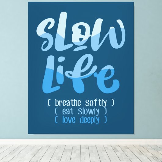 Langzaam leven 2 canvas afdruk (Insitu (Houten vloer))