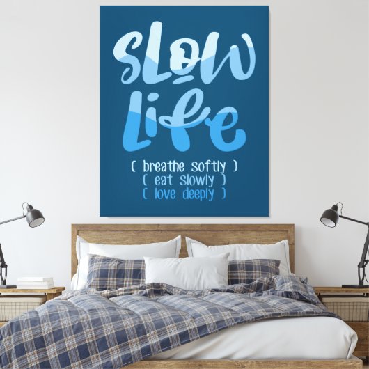 Langzaam leven 2 canvas afdruk (Insitu (Slaapkamer))