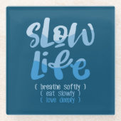 Langzaam leven 2 glazen onderzetter (Voorkant)