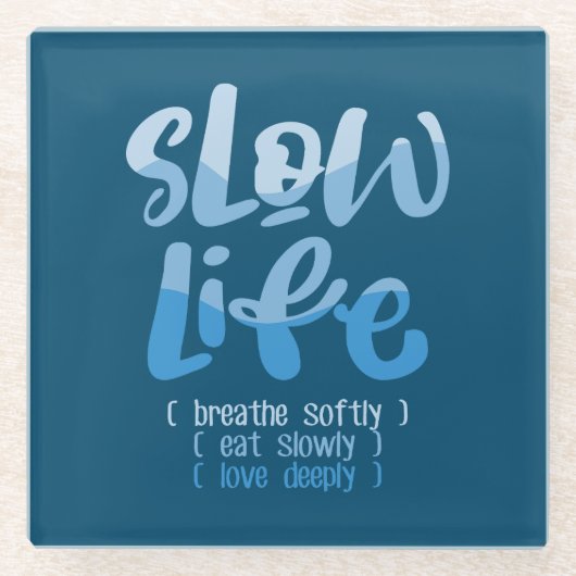 Langzaam leven 2 glazen onderzetter (Voorkant)