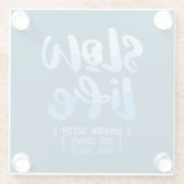 Langzaam leven 2 glazen onderzetter (Achterkant)