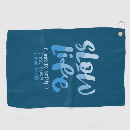 Langzaam leven 2 golfhanddoek (Horizontaal)