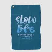 Langzaam leven 2 golfhanddoek (Voorkant)