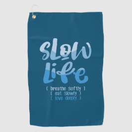 Langzaam leven 2 golfhanddoek