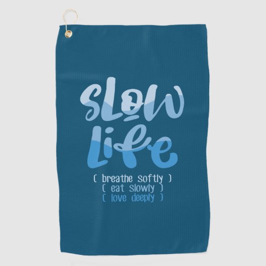 Langzaam leven 2 golfhanddoek (Voorkant)