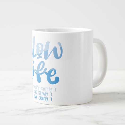 Langzaam leven 2 grote koffiekop (Voorkant rechts)