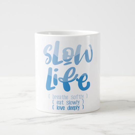 Langzaam leven 2 grote koffiekop (Voorkant)