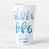 Langzaam leven 2 latte mok (Voorkant)