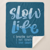 Langzaam leven 2 sherpa deken (Voorkant)