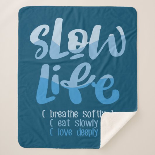 Langzaam leven 2 sherpa deken (Voorkant)