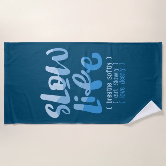 Langzaam leven 2 strandlaken (Voorkant)