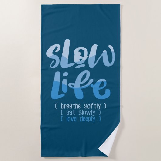 Langzaam leven 2 strandlaken (Voorkant)