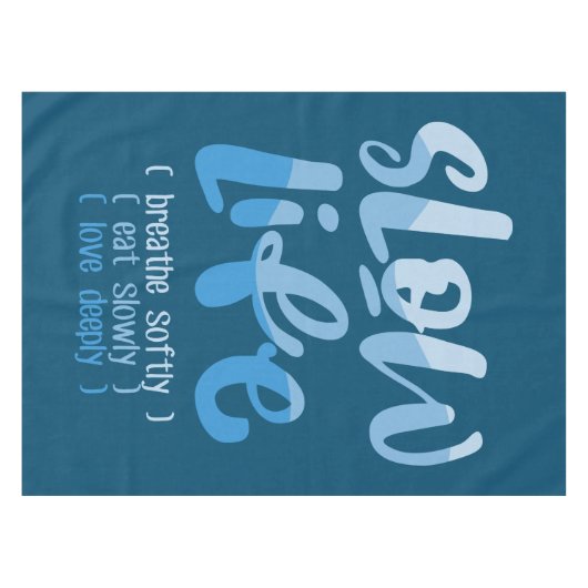 Langzaam leven 2 tafelkleed (Voorkant (Horizontaal))