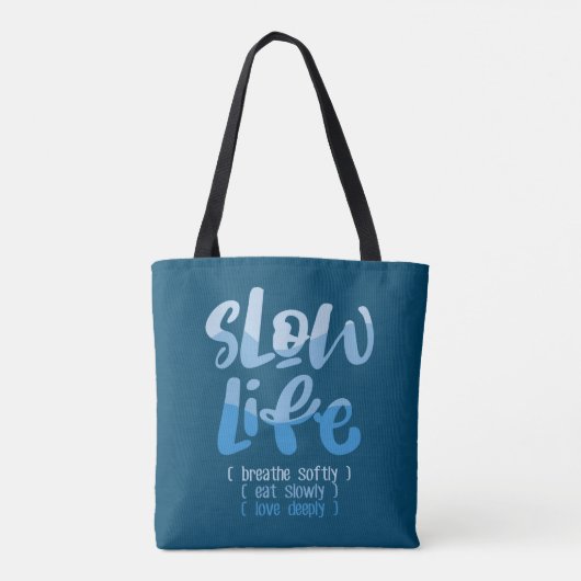 Langzaam leven 2 tote bag (Achterkant)