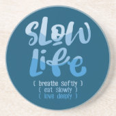 Langzaam leven 2 zandsteen onderzetter (Voorkant)