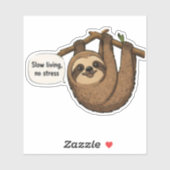 Langzaam Leven Geen Stress  Mindful Levensstijl Sticker (Vel)