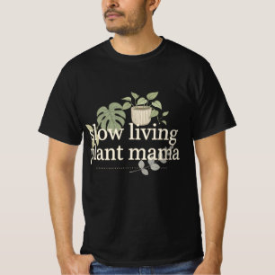 Langzaam Leven Plant Mama Minimalistische Retro Ty T-shirt