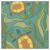 Langzaam Leven Schildpad Kunstpatroon Stof (Close Up)