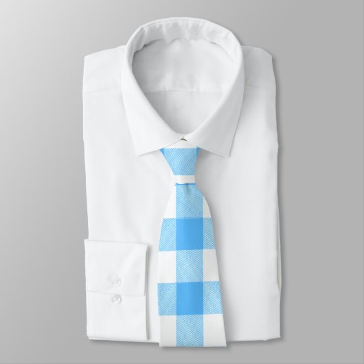 Langzaam-levend Zomer Plaid Hemelblauw Stropdas (Gebonden)