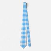 Langzaam-levend Zomer Plaid Hemelblauw Stropdas (Voorkant)