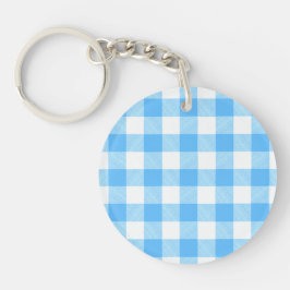 Langzaam-levend Zomer Sky Check Sleutelhanger