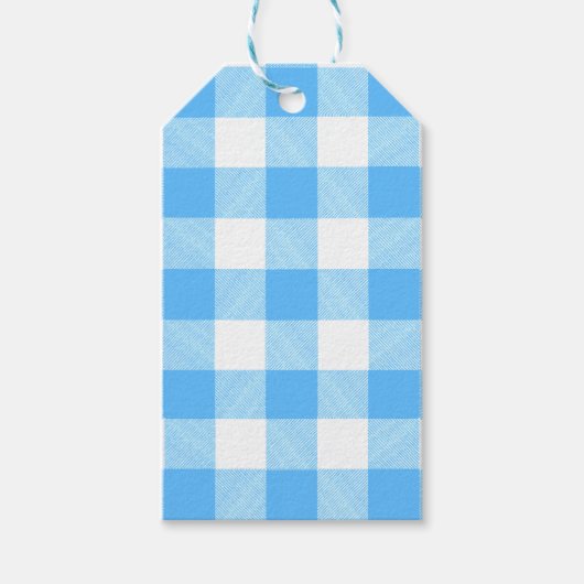 Langzaam-Levende Zomer Hemel Check Cadeaulabel (Voorkant)