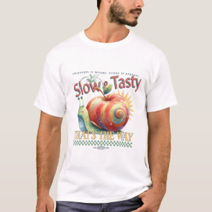 Langzaam maar Lekker Slak Grappig Eten Pun T-Shirt