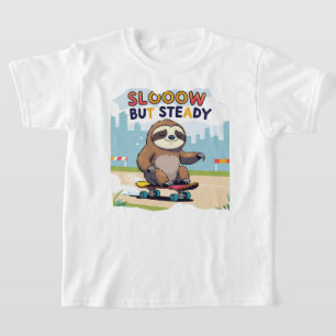 Langzaam maar stabiel - Schattige luiaard skateboa T-shirt