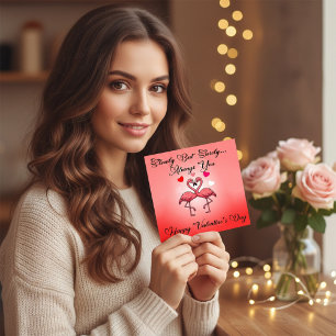 Langzaam Maar Stellig Altijd Jij   Flamingo Liefde Feestdagen Kaart