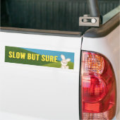 Langzaam maar zeker Bunny Motivatie Bumpersticker (Op Truck)