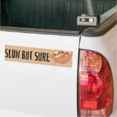 LANGZAAM MAAR ZEKER Luiaard  Bumpersticker (Op Truck)