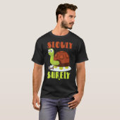 Langzaam maar zeker Motivatie schildpadrab T-shirt (Voorkant volledig)