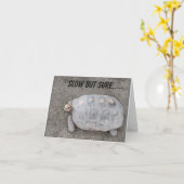 LANGZAAM MAAR ZEKER TURTLE VERZENDT *70e BIRTHDAY* Kaart (Gele Bloem)
