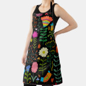 Langzaam met de hand getekend illustratiepatroon schort (Insitu)