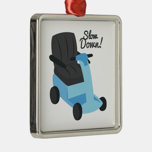 Langzaam! Metalen Ornament (Rechts)