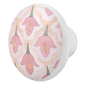 Langzaam patroon van waterverf florale  roze keramische knop (Rechts)