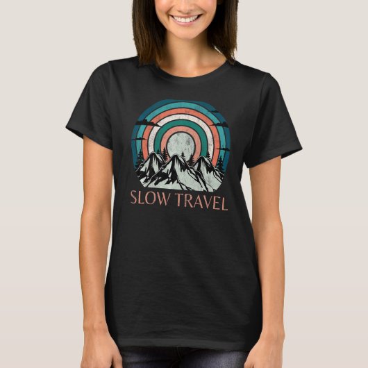 Langzaam reizen buitenshuis t-shirt (Voorkant)