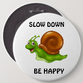 Langzaam Ronde Button 6,0 Cm (Voorkant /achterkant)