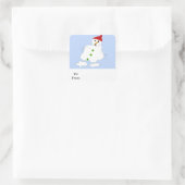 Langzaam Smeltende Sneeuwman Vierkante Sticker (Tas)