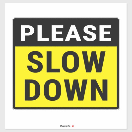 Langzaam Sticker (Vel)