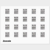 Langzaam verkeer, houd rechts! ronde sticker (Vel)
