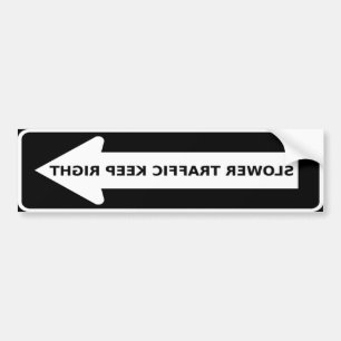Langzaam Verkeer Pijl Rechts Bumpersticker