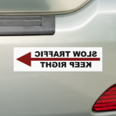Langzaam verkeer rechts bumpersticker (Op auto)