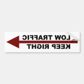 Langzaam verkeer rechts bumpersticker (Voorkant)