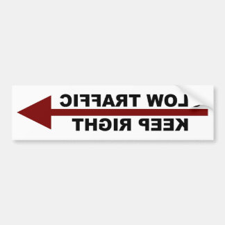 Langzaam verkeer rechts bumpersticker