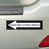 Langzaam verkeer Rechts Pijl Bumpersticker (Op auto)