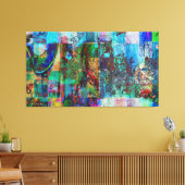 Langzaam verval GROOT- Abstract Street Art Triptie Canvas Afdruk (Insitu (Woonkamer))